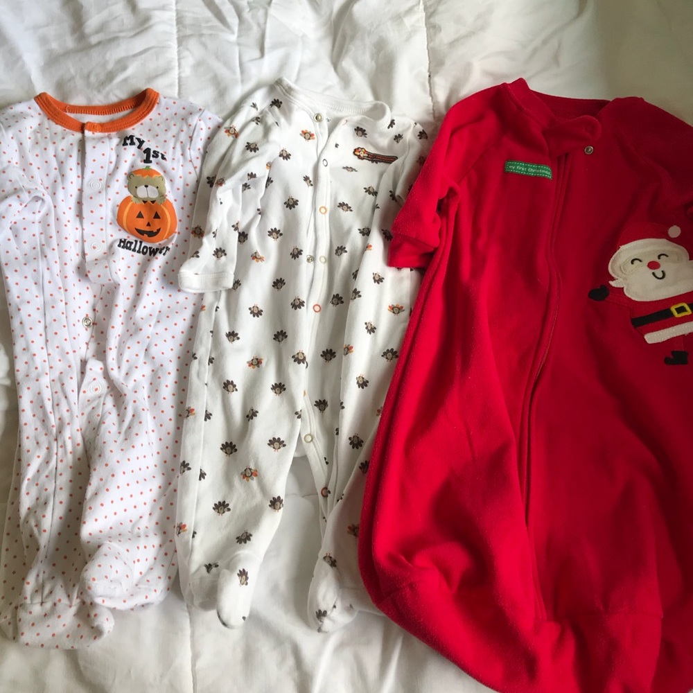 Bundle of three. 3 pieces of holiday baby’s first